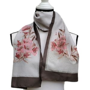 Vintage Ladies Floral Rectangular Scarf Made in Italy